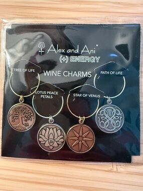 Alex and Ani Wine Charms in Gold and Silver Tones